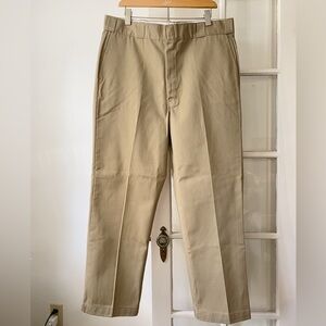 Dickies Khaki Pant Classic Flat Front size 38 29